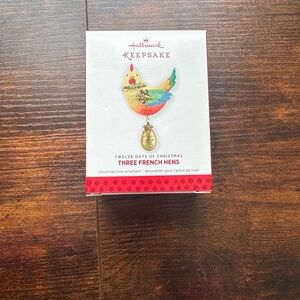 Hallmark Keepsake Ornament 12 days of Christmas- Three French Hens